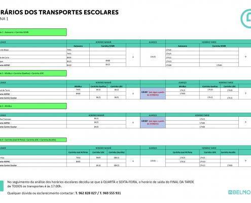 Horários Transportes Escolares 1 Novo